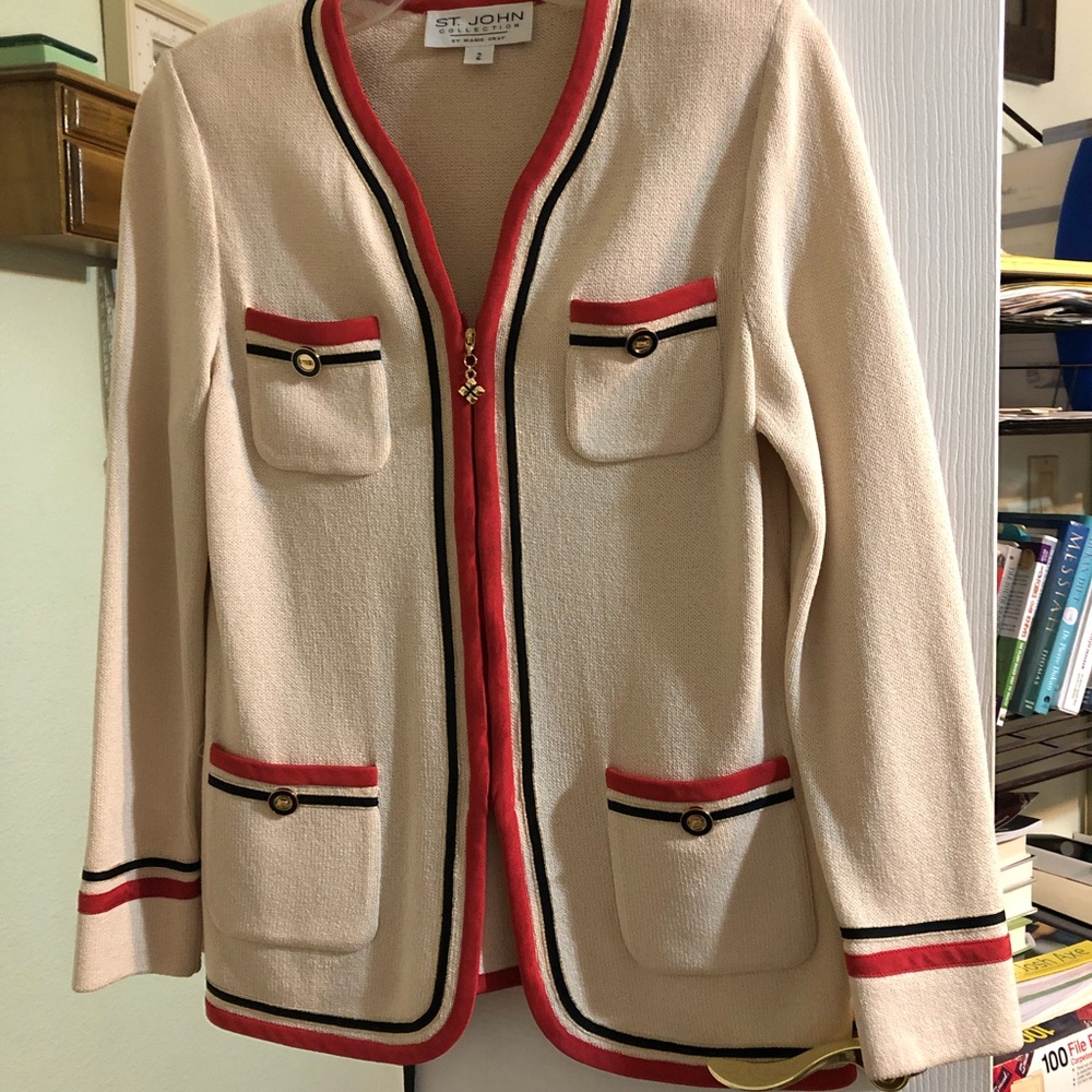 St. John cream jacket size 2